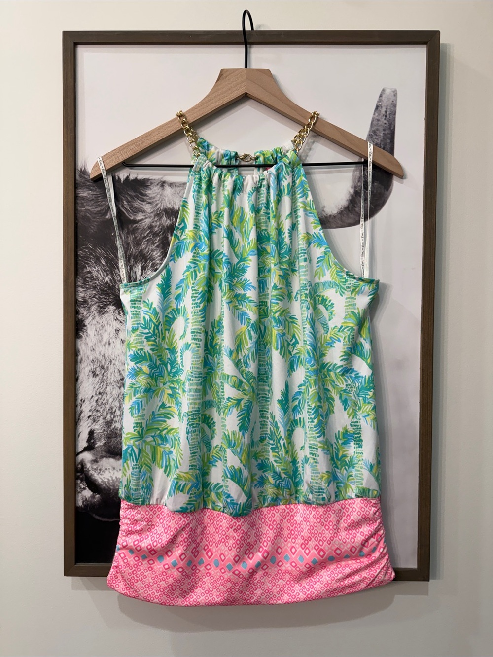 🏝️ 💕 Lilly Pulitzer Fresh Citrus Keep Palm Engineered Halter Top